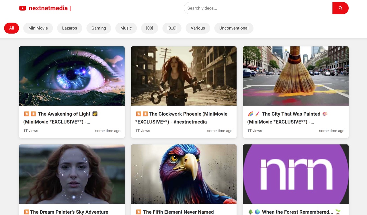 100% Free EXCLUSIVE mini movies with Creative Commons license!
